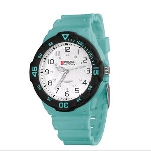 Prestige Medical Two-Tone Sports Watch Black & Aqua Sea Model: 1731